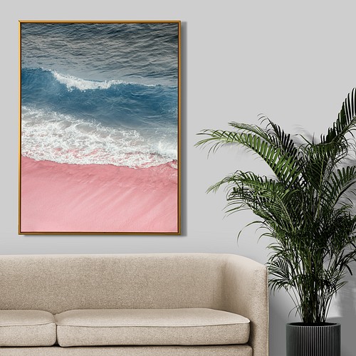 Ocean 海 ピンクサンドビーチ インテリアポスター 海外アート 4264 写真 グラフィック Fashion Wall Art 通販 Creema クリーマ ハンドメイド 手作り クラフト作品の販売サイト