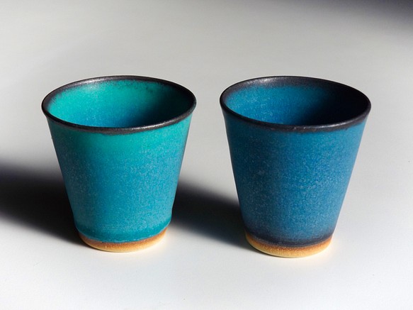 綠松石/深海藍清酒杯 第1張的照片