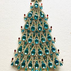 チェコガラス ビンテージ クリスマスツリー ヴィンテージ チェコ ラインストーン - その他アクセサリー