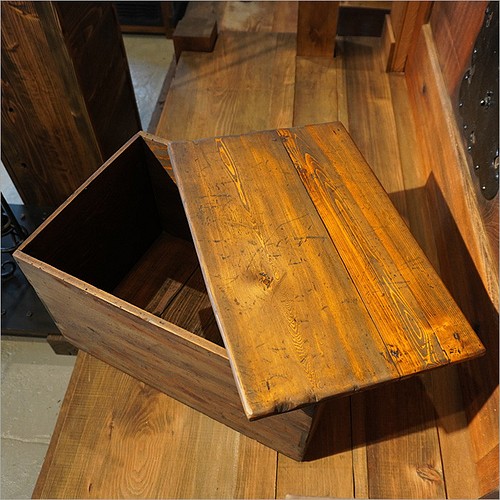 アンティーク 木箱 ふた付き 収納ボックス シェルフ 木の箱 木製 無垢 
