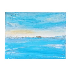 SKY - 青　海　絵画　インテリア　アート　絵画　空　癒し　モダン　おしゃれ　綺麗　ブルー　絵 1枚目の画像