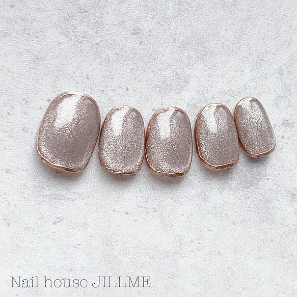 ꫛꫀꪝ 秋のはじまりグレージュマグネットネイル Nailhousejillme ネイルチップ ネイルシール Nail House Jillme 通販 Creema クリーマ ハンドメイド 手作り クラフト作品の販売サイト