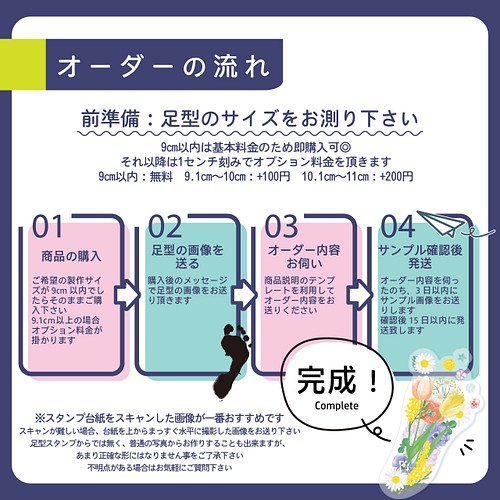 原寸大♡お花の足形アクリルキーホルダー・出産祝いのギフトにも