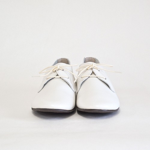 シュリンクレザーレースアップシューズ(White) シューズ・靴