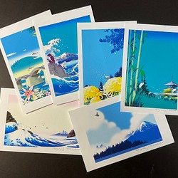 夏の終わりから秋へのポストカード6種 1枚目の画像