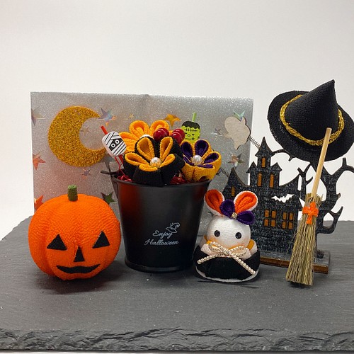 つまみ細工 ハロウィン つまみ細工ハロウィン その他人形 hana to sora