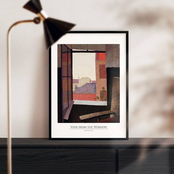 アーサー・シーガル 窓からの景色 アートポスター 風景画 名画 絵画 ポスター アートパネル 特大 AP234 1枚目の画像