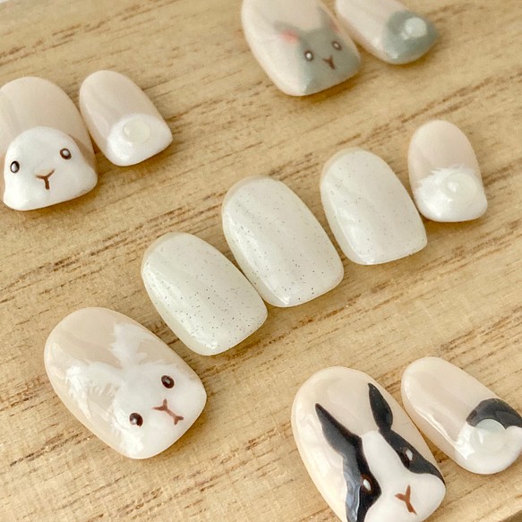 うちの子ネイルチップ うさぎ カラー変更可 23年干支 ネイルチップ ネイルシール Pipi Nail 通販 Creema クリーマ ハンドメイド 手作り クラフト作品の販売サイト