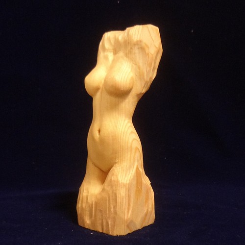 木彫刻 アート『 トルソ 』 裸婦 芸術 アート 女性 ハンドメイド 松