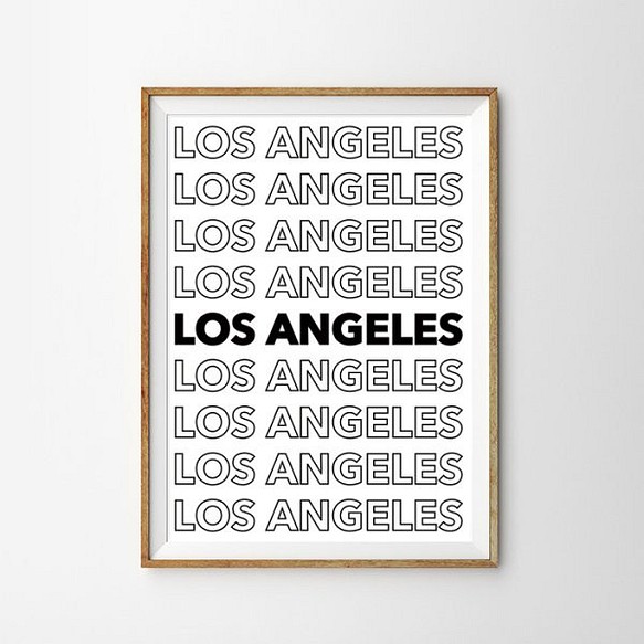 LOS ANGELES 西海岸ロサンゼルス ポスター 1枚目の画像