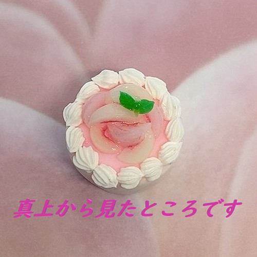 白桃のマーブル模様ケーキ ミニチュアケーキ その他雑貨 haru-2gatu 