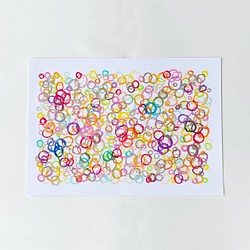 カップ１０」 タロットカード アート 絵画 抽象画 アクリル画 虹 絵画