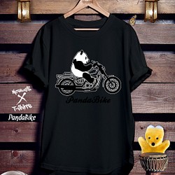 パンダバイク黒Tシャツ「PandaBike」 Tシャツ ｢MessagE｣ 通販｜Creema ...