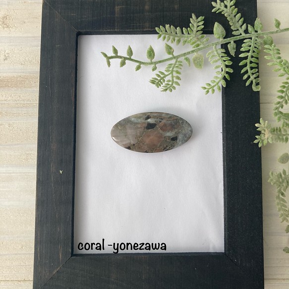 アウトレット品.化石サンゴの帯留〜Oval〜 1枚目の画像