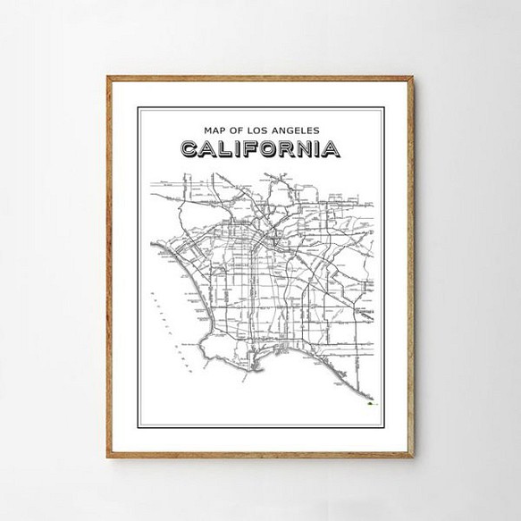 CALIFORNIA カリフォルニア 西海岸地図 ポスター 1枚目の画像
