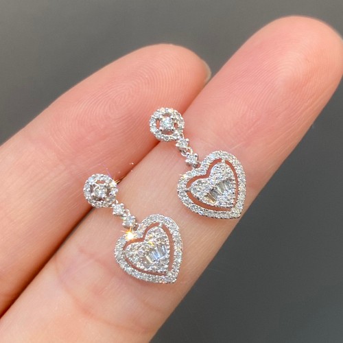 ハート形 天然ダイヤモンドピアス0.5ct k18 ピアス（スタッド・一粒