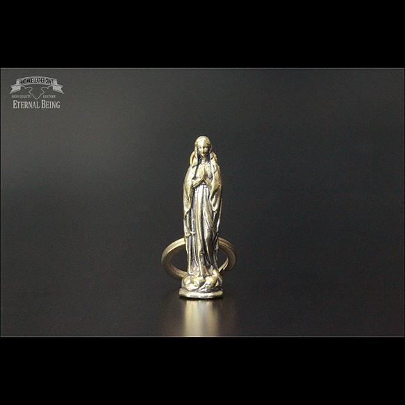 【真鍮製】聖母マリア様キーホルダー 1枚目の画像