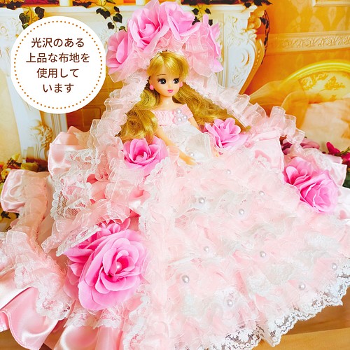 リカちゃん ピンク ドレス 人形服 ドール服 プリンセス ♡エレガンス 