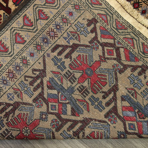 アンティーク トルクメン絨毯 アフガニスタン トライバルラグ 手織り 
