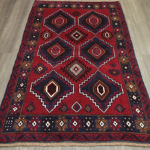 アフガニスタン トライバルラグ バルーチ族 オールド手織り絨毯