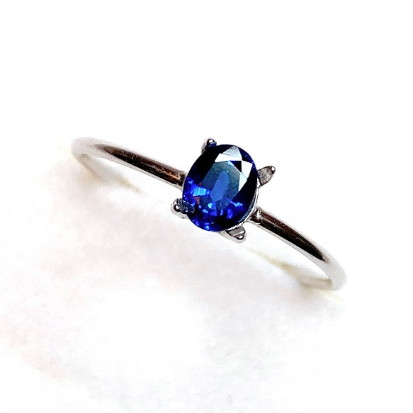 サファイア Silver925 リング 5×4mm(0.38ct) 指輪・リング Aqua jewel