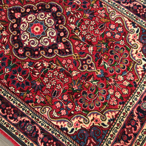 ペルシャ絨毯 マシュハド オールド手織り絨毯 部族絨毯 トライバルラグ