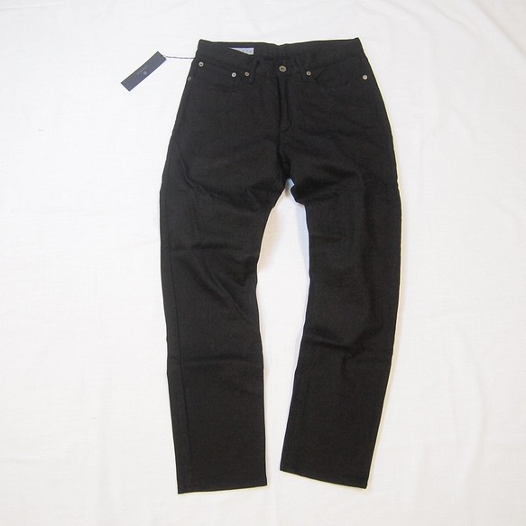 ツムギラボ>Dead stock denim pants black dye ロングパンツ