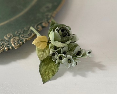 安価 ワタナベ  27本　アンティークカラー 布花「アイボリーの薔薇」 フラワー/ガーデン