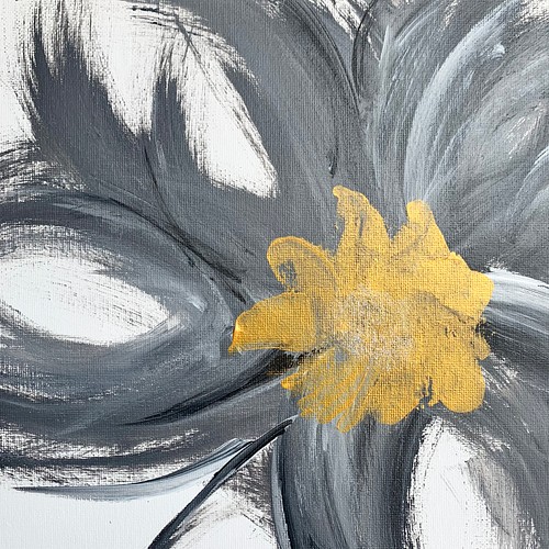 現代アート モダンアート 絵画 原画 抽象画 花 お花 フラワー 約41×32 