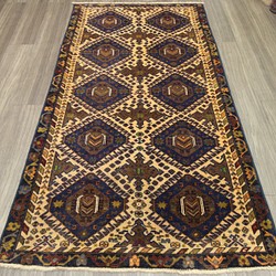 アンティーク絨毯　アフガニスタン　トライバル　部族絨毯　ヴィンテージ　113x205cm　＃579