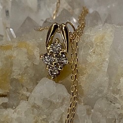 K18YG AU750 18金 天然ダイヤモンド 0.1ct ネックレス ネックレス