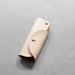 Minimal原色植鞣牛皮革手工純銅五金11cm鑰匙包 特製版 第1張的照片