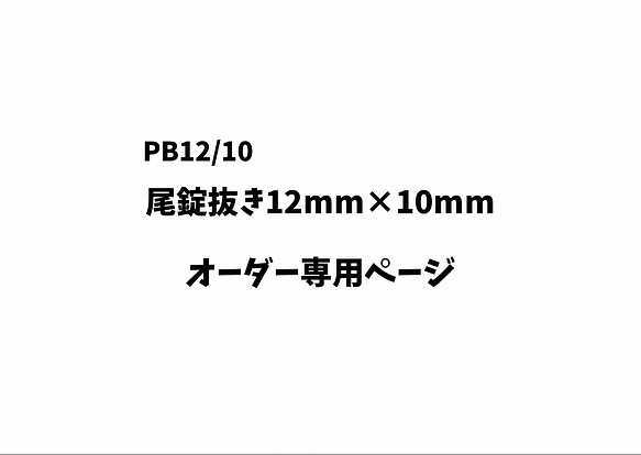 PB12/10 尾錠抜き12mm×10mm ポンチ　 1枚目の画像