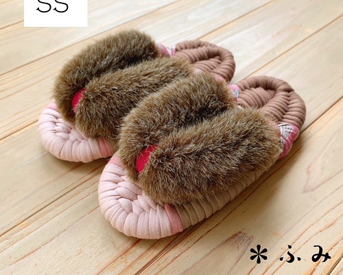 room shoes＊布ぞうり／SS 22~23cm【Bear SS 8】おしゃれ・足の