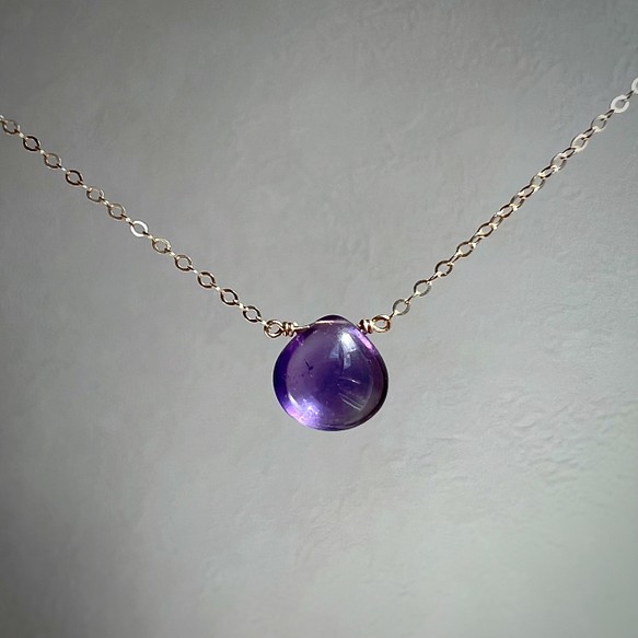 [14KGF] 靚麗色彩♡紫水晶項鍊 第1張的照片