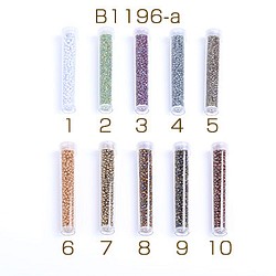 B1196-a-15 6本 シードビーズ 1.5-2mm ボトル付き 全133色 No.1-20  6X（1本） 1枚目の画像