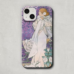 スマホケース / アルフォンス ミュシャ「椿姫 (1896)」 iPhone 全機種対応 イラスト 絵画 個性的 名画 1枚目の画像