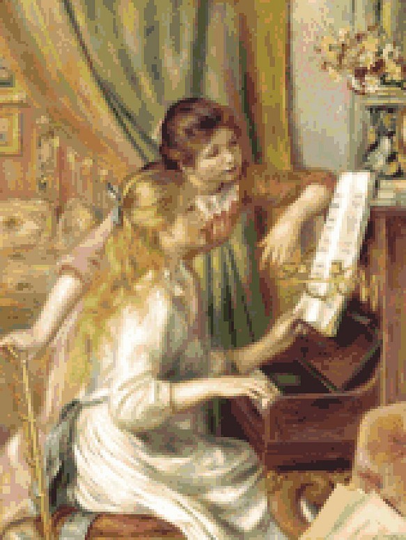 ルノアール ☆ピアノを弾く少女達購入時期確か8年程前 - 絵画