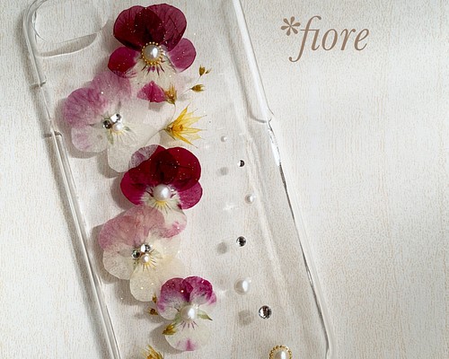 ビオラの押し花のiphoneケース❣️ スマホケース・カバー ＊fiore 通販