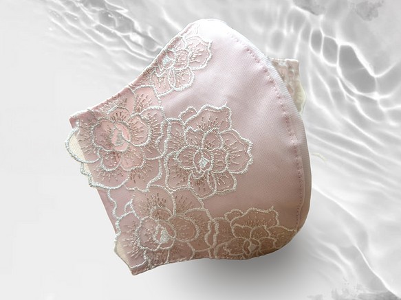 蕾絲刺繡系列玫瑰面膜面膜套（可選） 第1張的照片