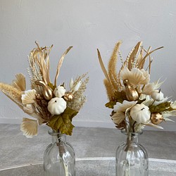＜送料無料＞　一点限り　Creema福袋/　セピアホワイトのハロウィン花束　２つセット 1枚目の画像