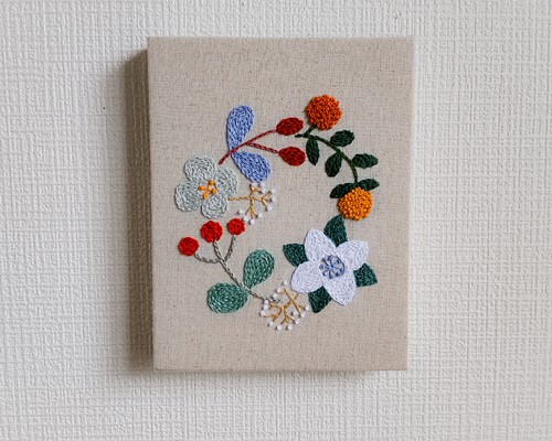 一点もの】刺繍 ファブリックパネル 『Flower,g.』 www.krzysztofbialy.com