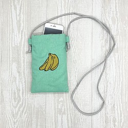 手工刺繡智能手機單肩包 Banana 第1張的照片