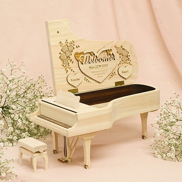 Nori7様専用ひのきのアニバーサリーピアノ・リングピロー～ひのきのシンデレラピアノ～ 1枚目の画像