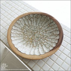 モンキーポッド総無垢材 デコレーショントレイGY 菓子鉢 小物入れ 飾り皿 木製 手作り エスニック ハンドメイド 1枚目の画像