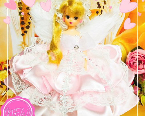 リカちゃん ハロウィン 天使の羽 ドレス ピンク ドール服 人形服