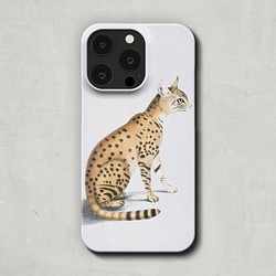 スマホケース / ジョン エドワード グレイ「ステップ ヤマネコ」 iPhone 全機種対応 山猫 絵 個性的 おもしろ 1枚目の画像