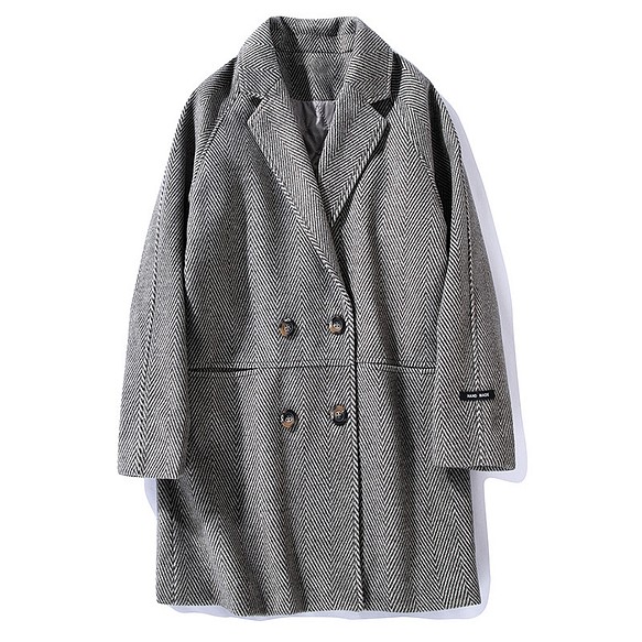 ツイードコート　コート　中綿コート　暖かい　グレー　S&M&L&XL #L099GY 1枚目の画像