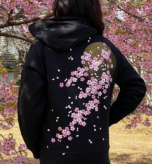 多少のお値段相談承りますケイタマルヤマ 夜の桜 桜刺繍 手刺繍ニット