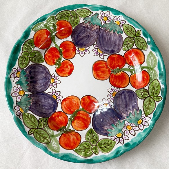 イタリア プレート 丸絵皿